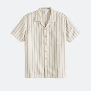 THE COMMONS | Textured Weave Stripe Camp Collar Shirt